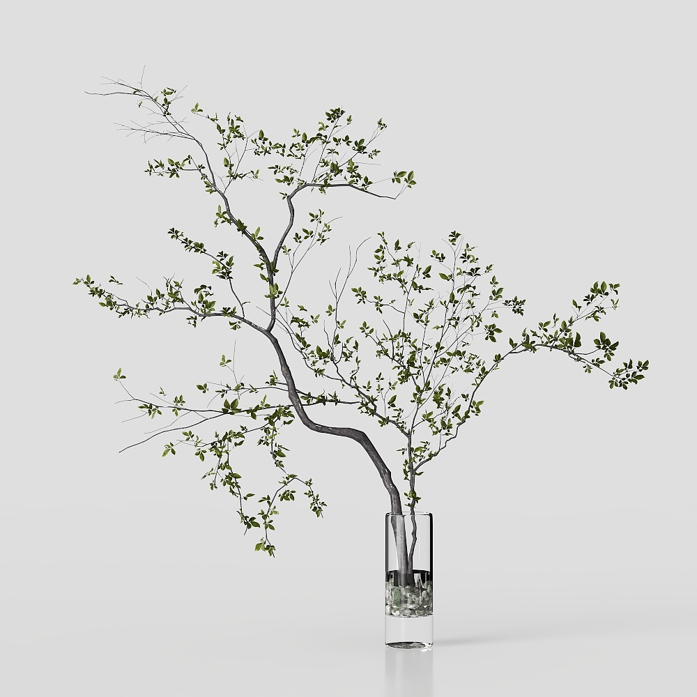 Vibrant Low-Poly 3D Tree Model