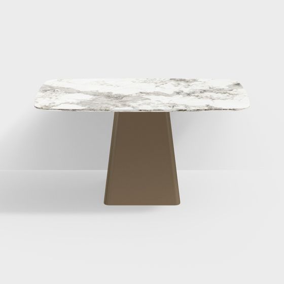Minimalist Marble Dining Table 3D model