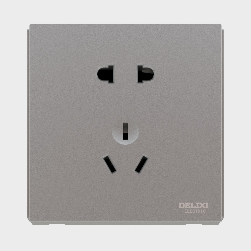 Delixi Electric CD885 - ổ cắm năm lỗ - Bầu trời sao màu xám