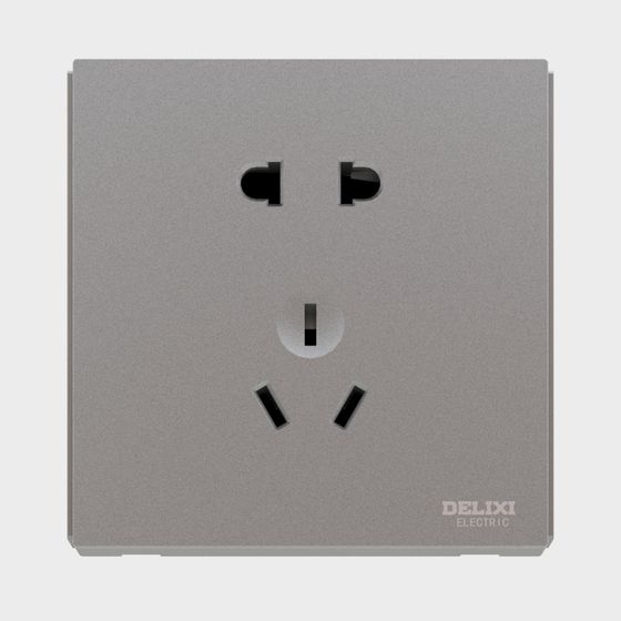 Delixi Electric CD885 - ổ cắm năm lỗ - Bầu trời sao màu xám