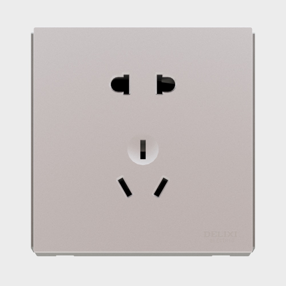 Delixi Electric CD885 stacked color series-socket five-pin-Junling brown