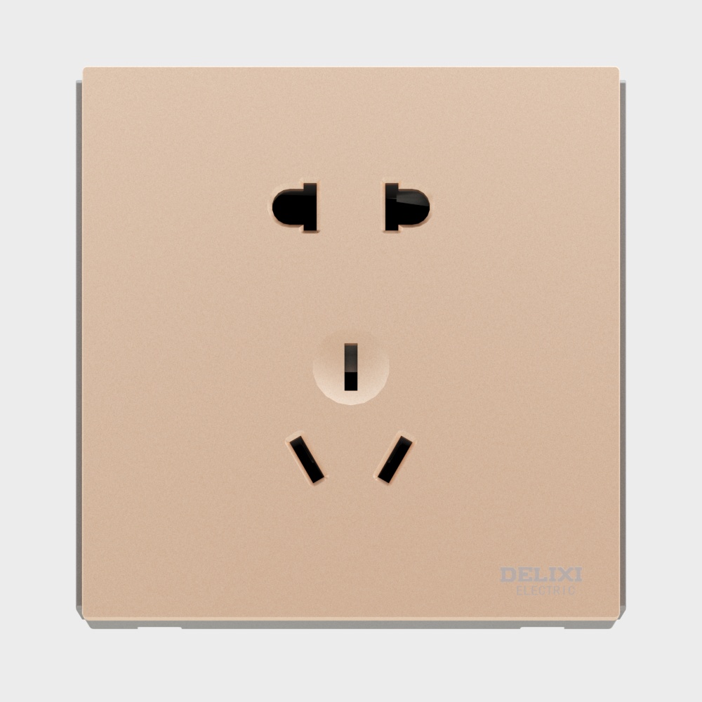 Delixi Electric CD885 stacked color series-socket five-pin-dazzling gold