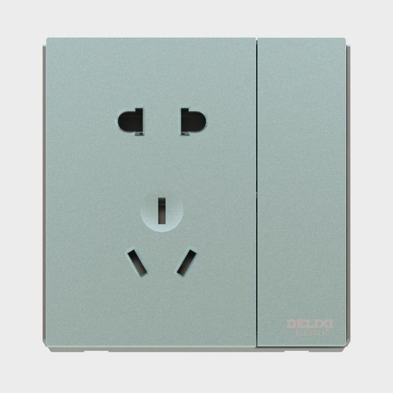 Stylish Low-Poly Power Socket 3D Model