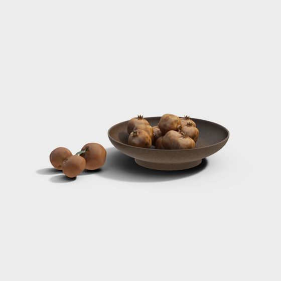 Fresh Brown Fruit 3D Model