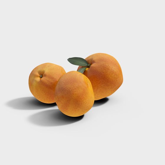 Fresh Orange Fruits 3D Model for Food Displays