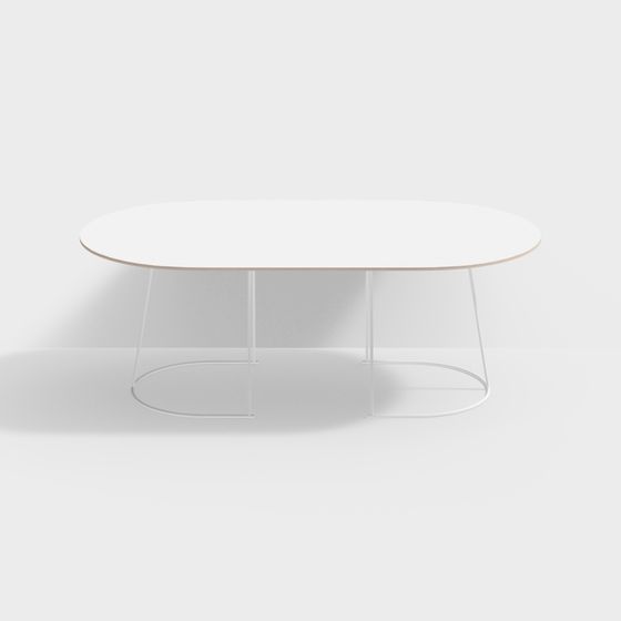 Elegant Oval Coffee Table 3D model