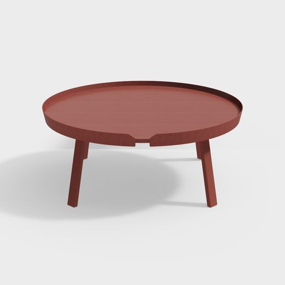Stylish Low-Poly Round Table 3D model