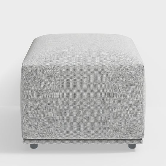 Elegant Cube Ottoman 3D model for Modern Interiors