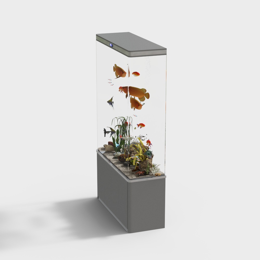 Vibrant Fish Tank 3D model for Creative Projects