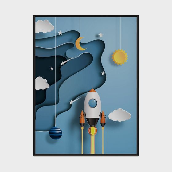 Whimsical Space Adventure 3D Model for Imaginative Designs