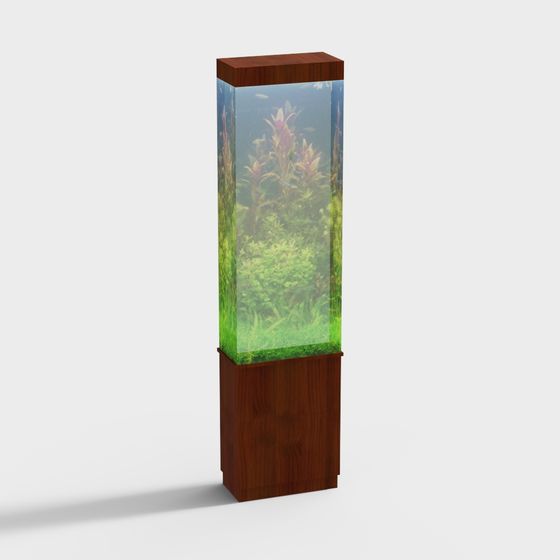 Stunning Low Polygon Fish Tank 3D model