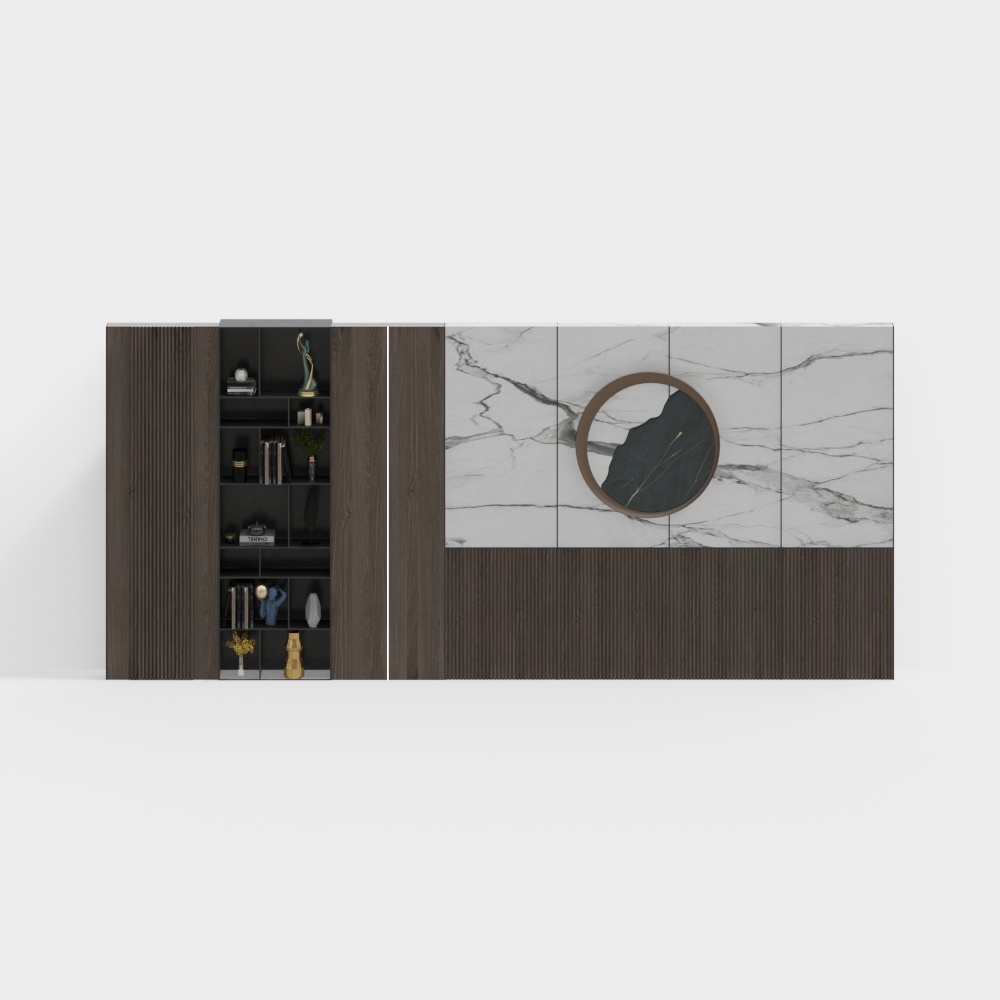 Greenway - Light luxury rock slab TV background wall