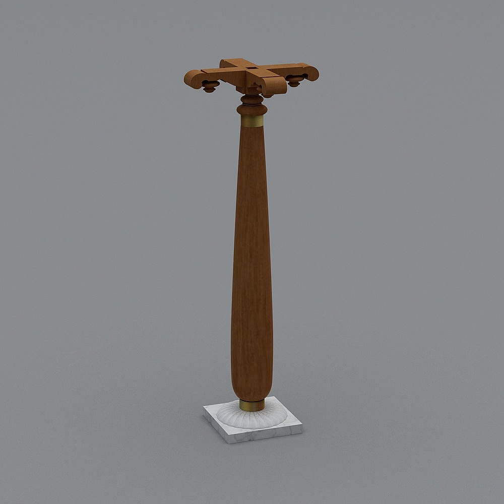 Elegant Column 3D model for Classic Interiors