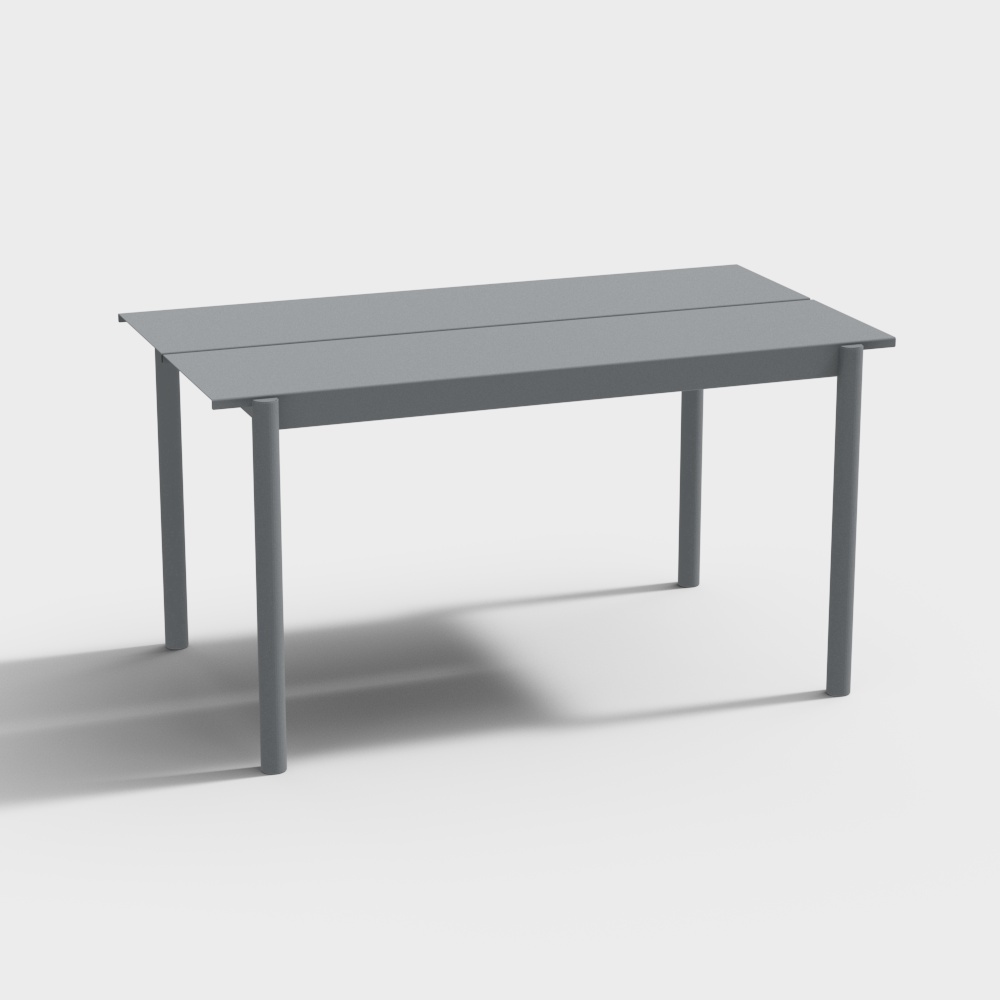 Tavolo in acciaio lineare 1400