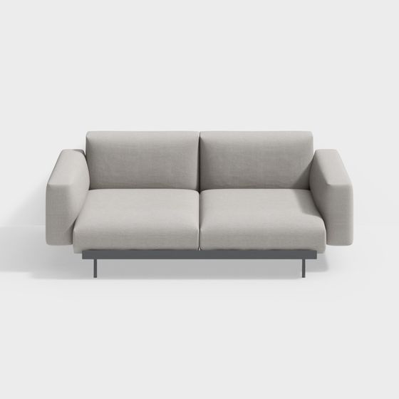 Elegant Minimalist Sofa 3D model for Modern Interiors