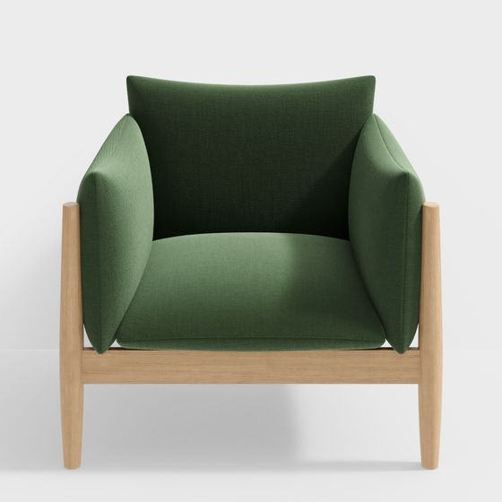 Forest Green Sofa 3D model