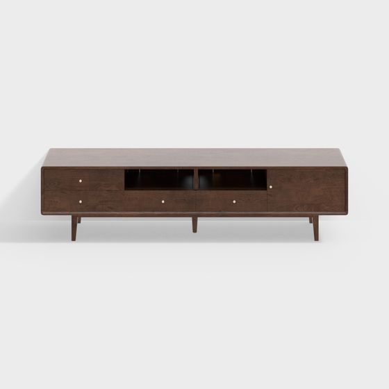 Elegant Minimalist TV Cabinet 3D model