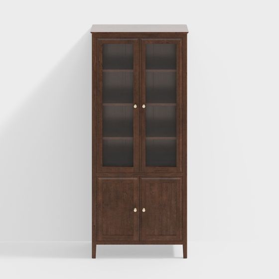 Vintage Display Cabinet 3D model for Interior Design