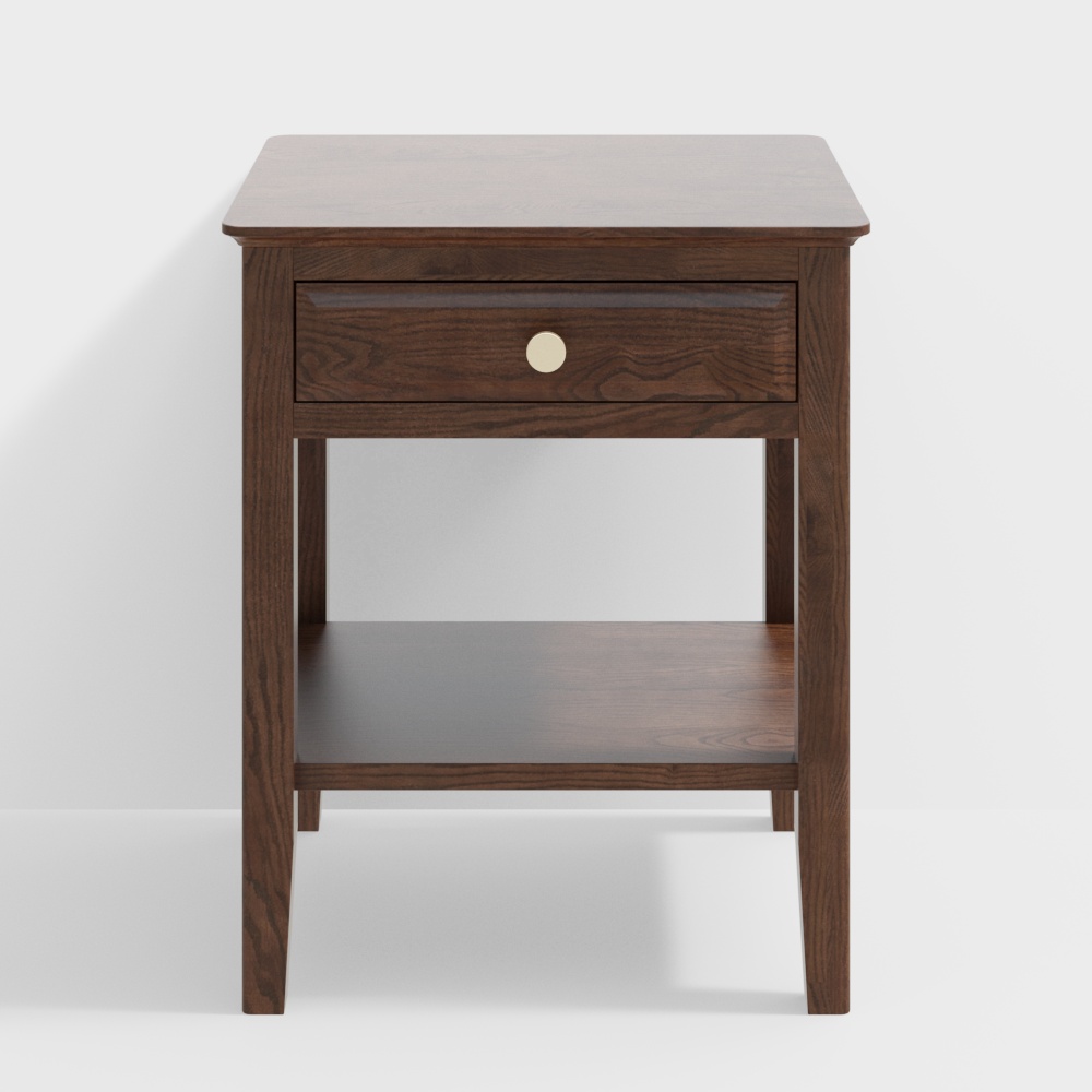 レトロアメリカンスタイル - ハワイシリーズ Y2211 - 引き出し1台のベッドサイドテーブル - NY