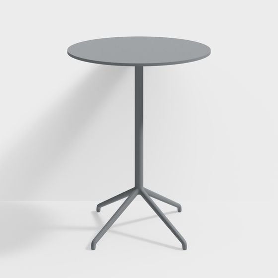 Stylish Low-Poly Round Table 3D Model