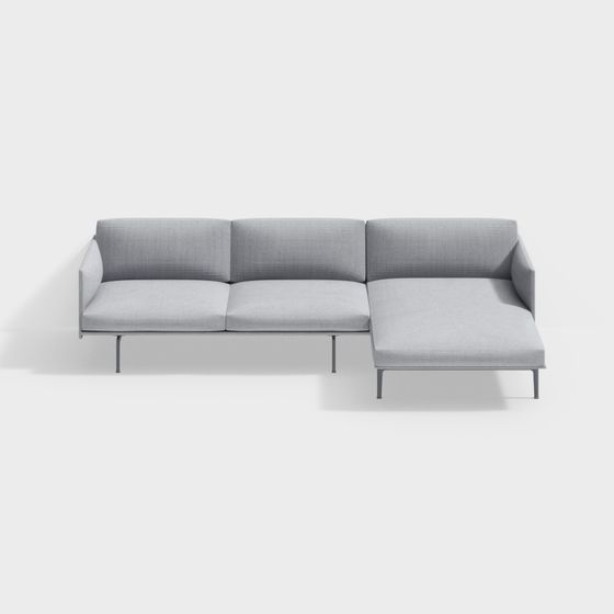 Urban Comfort 3D model Sofa for Modern Spaces