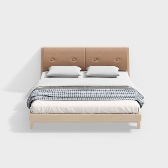 Modern Minimalist Bed Frame 3D model