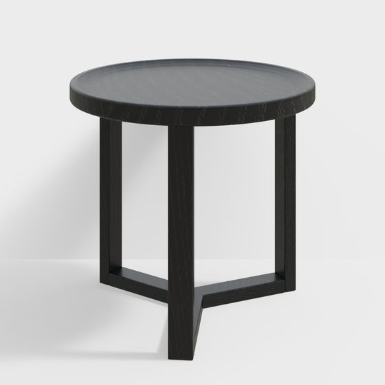 Stylish Geometric Round Table 3D model