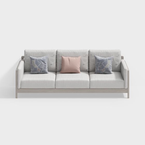 Urban Comfort Low-Poly Sofa 3D Model