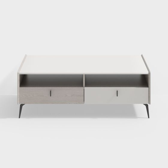 Modern Low-Poly TV Cabinet 3D model