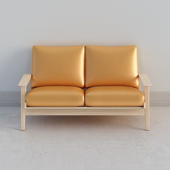 Urban Comfort Low-Poly Sofa 3D model