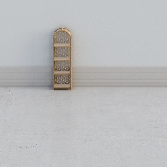 Stylish Low-Polygon Bookshelf 3D model