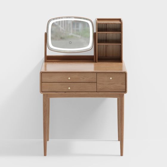 Stylish Vintage-Inspired Dressing Table 3D model