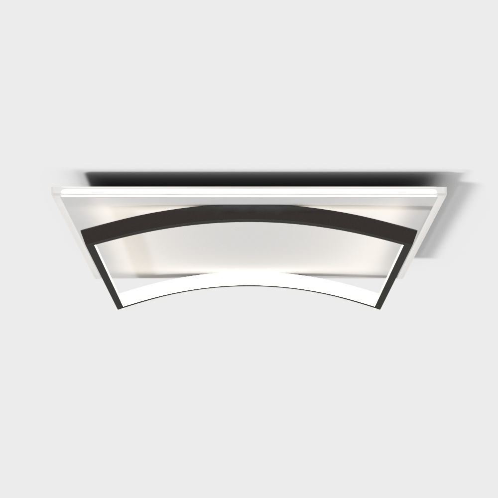 Sleek Curved Light Fixture 3D model