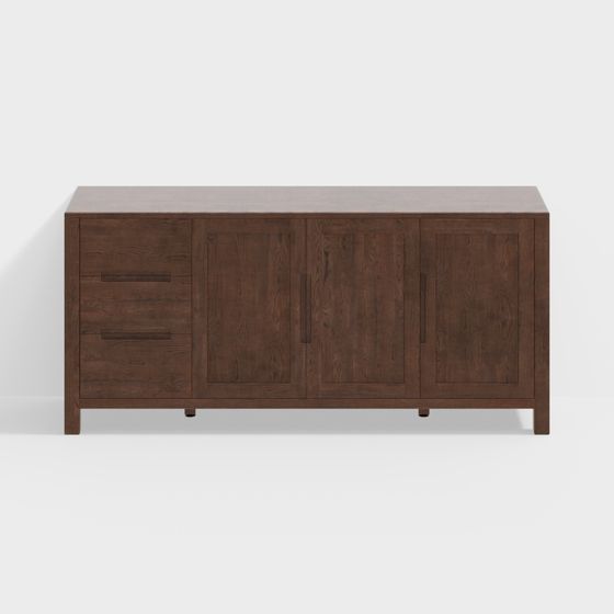 Wooden Sideboard 3D model