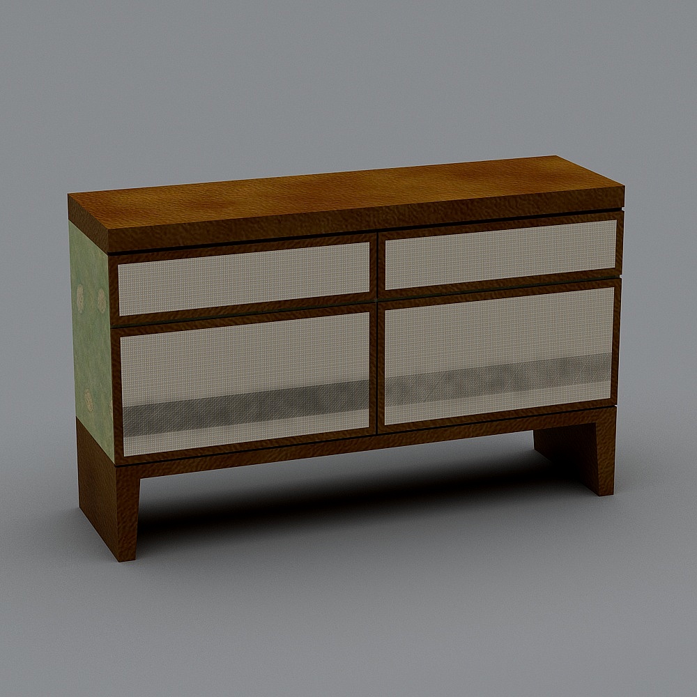 Elegant Minimalist Storage Cabinet 3D model