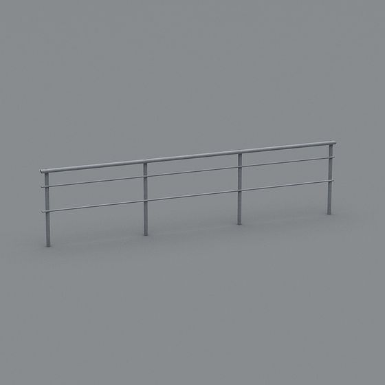 Modern Low-Poly Railing 3D model