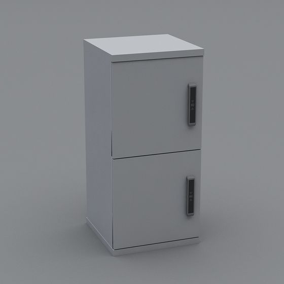 Stylish Low-Poly File Cabinet 3D Model