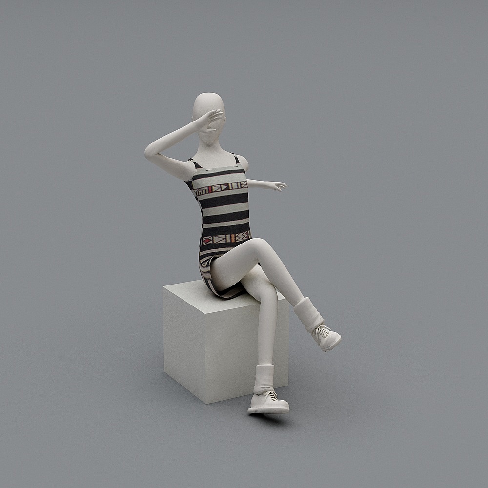 Urban Dancer Low-Poly 3D Model