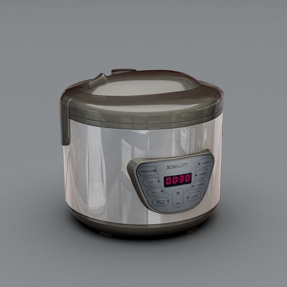 Realistic Smart Rice Cooker 3D model for Modern Kitchens