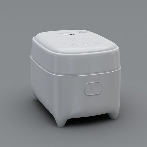 Smart Rice Cooker 3D Model with Low-Polygon Design