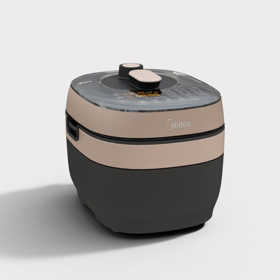 Low Polygon Midea Rice Cooker 3D Model