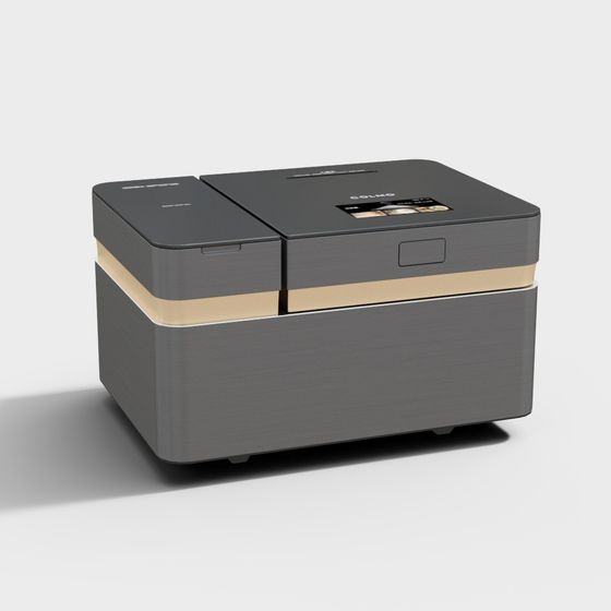 Sleek Smart Refrigerator 3D model