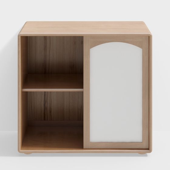 Stylish Wooden Storage Cabinet 3D model