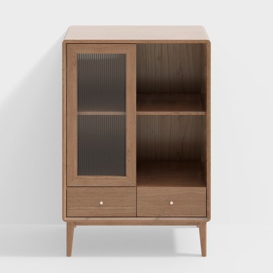 Mid-Century Cabinet 3D model for Modern Interiors