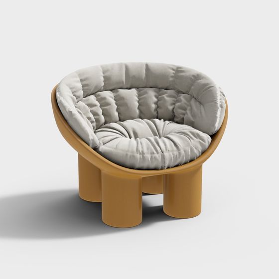 Roundy Chair 3D model for Cozy Spaces