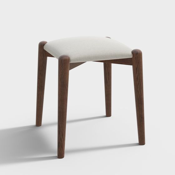 Cozy Stool 3D model for Versatile Interiors