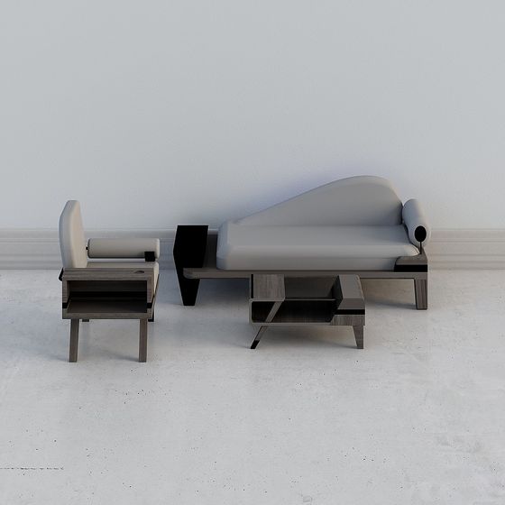 Modern Minimalist Furniture Set 3D model