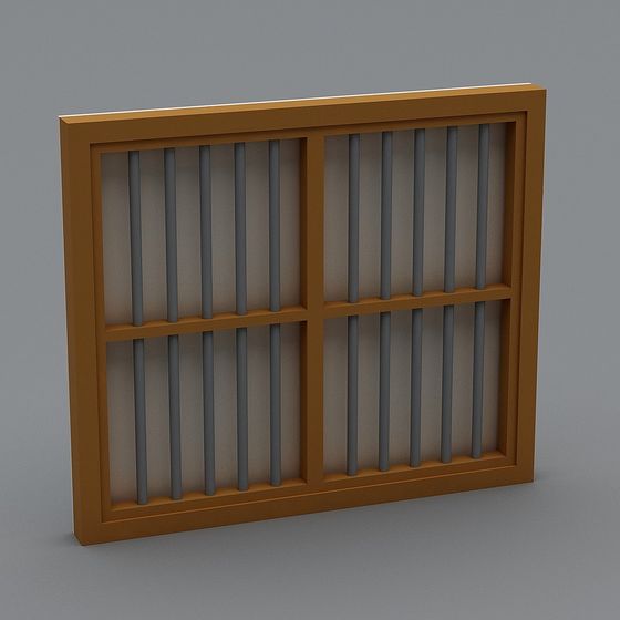Vintage Iron Window 3D model