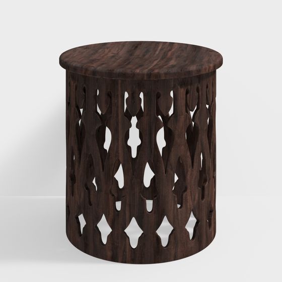 Elegant Hollow Circle Table 3D Model