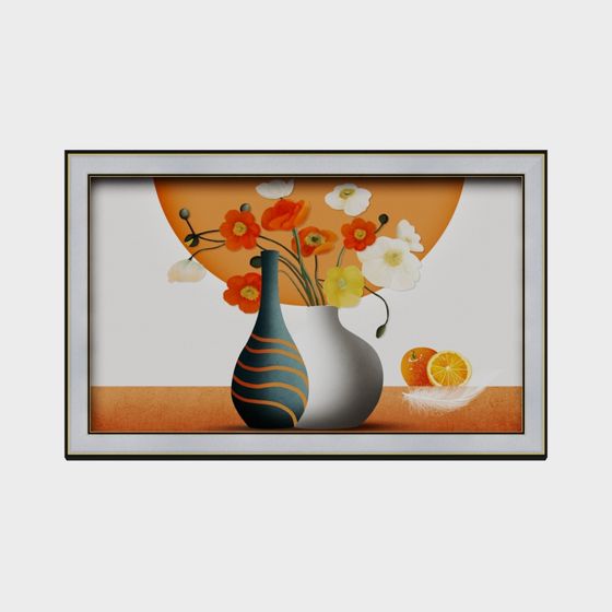 Autumn Blossom 3D model featuring Vibrant Vase